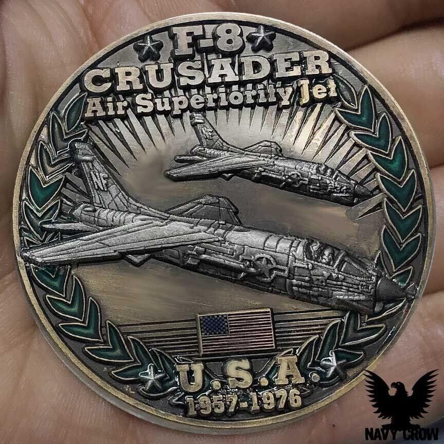 Vought F-8 Crusader Fighter Jet USA Cold War Combatants Military Challenge Coin