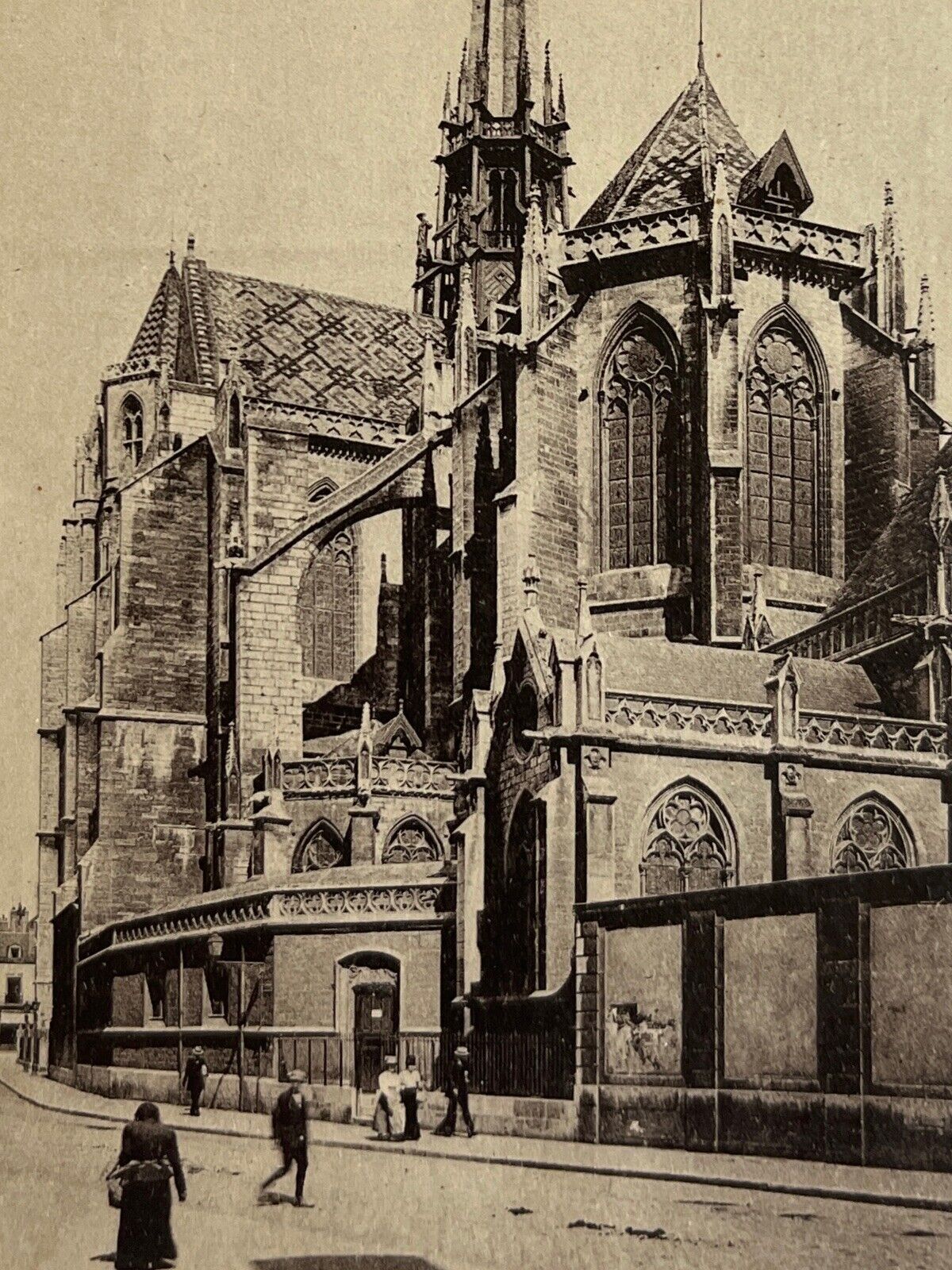 Atq Early 1900s Litho Postcard Carte Postale Dijon FR Saint  Benignus Cathedral