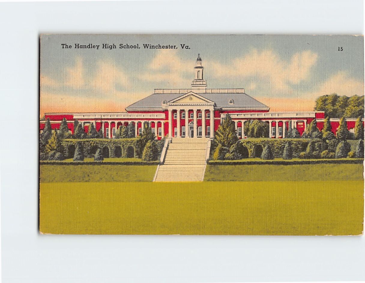 Postcard The Handley High School Winchester Virginia USA