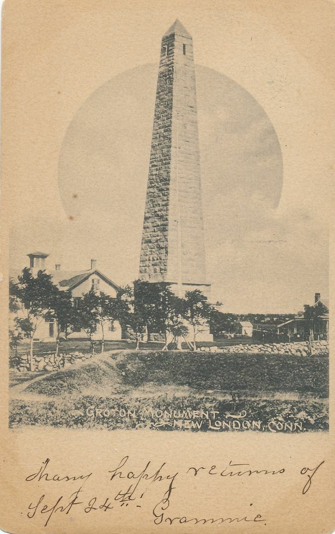 NEW LONDON CT - Groton Monument - udb (pre 1908)
