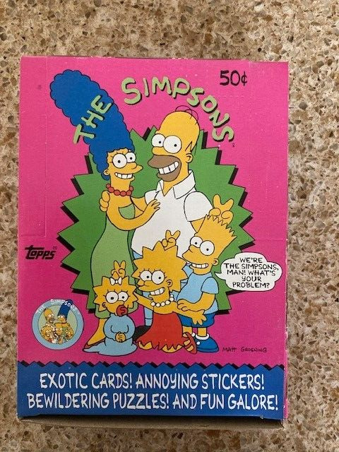 1990 TOPPS  THE SIMPSONS FACTORY SEALED CARDS NEW IN BOX
