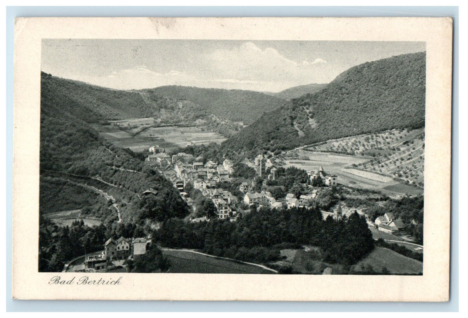 c1910 Aerial View off Mountains in Bad Bertrich Germany Antique Postcard