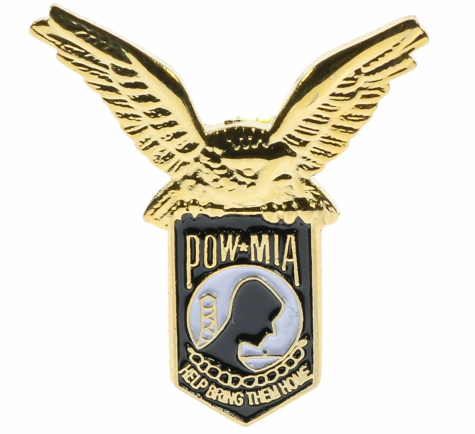 POW MIA with Golden Eagle Hat or Lapel Pin H15821 F5D24O