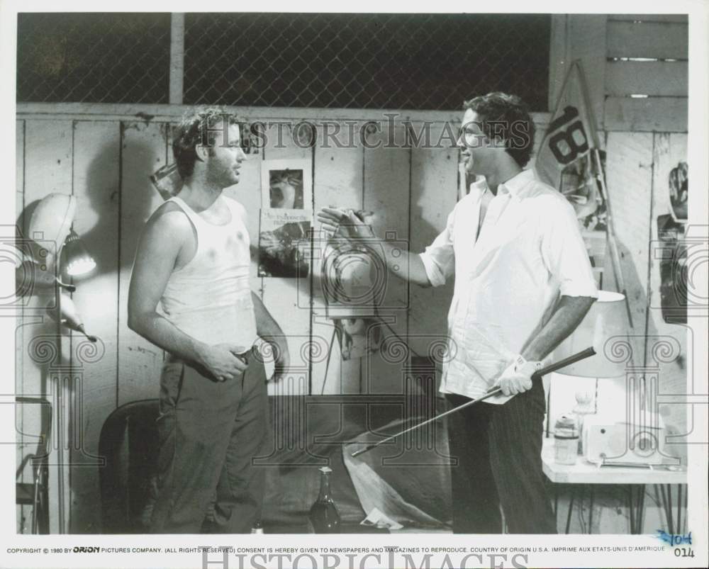 1980 Press Photo Actors Bill Murray and Chevy Chase in \