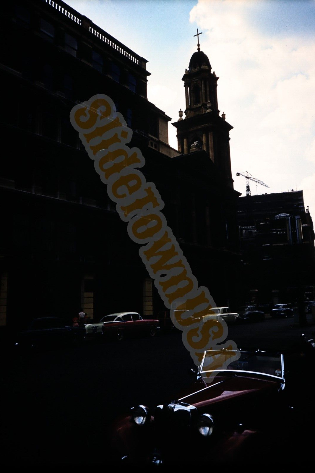 Vtg 1959 Slide Street Scene Italy X6I072