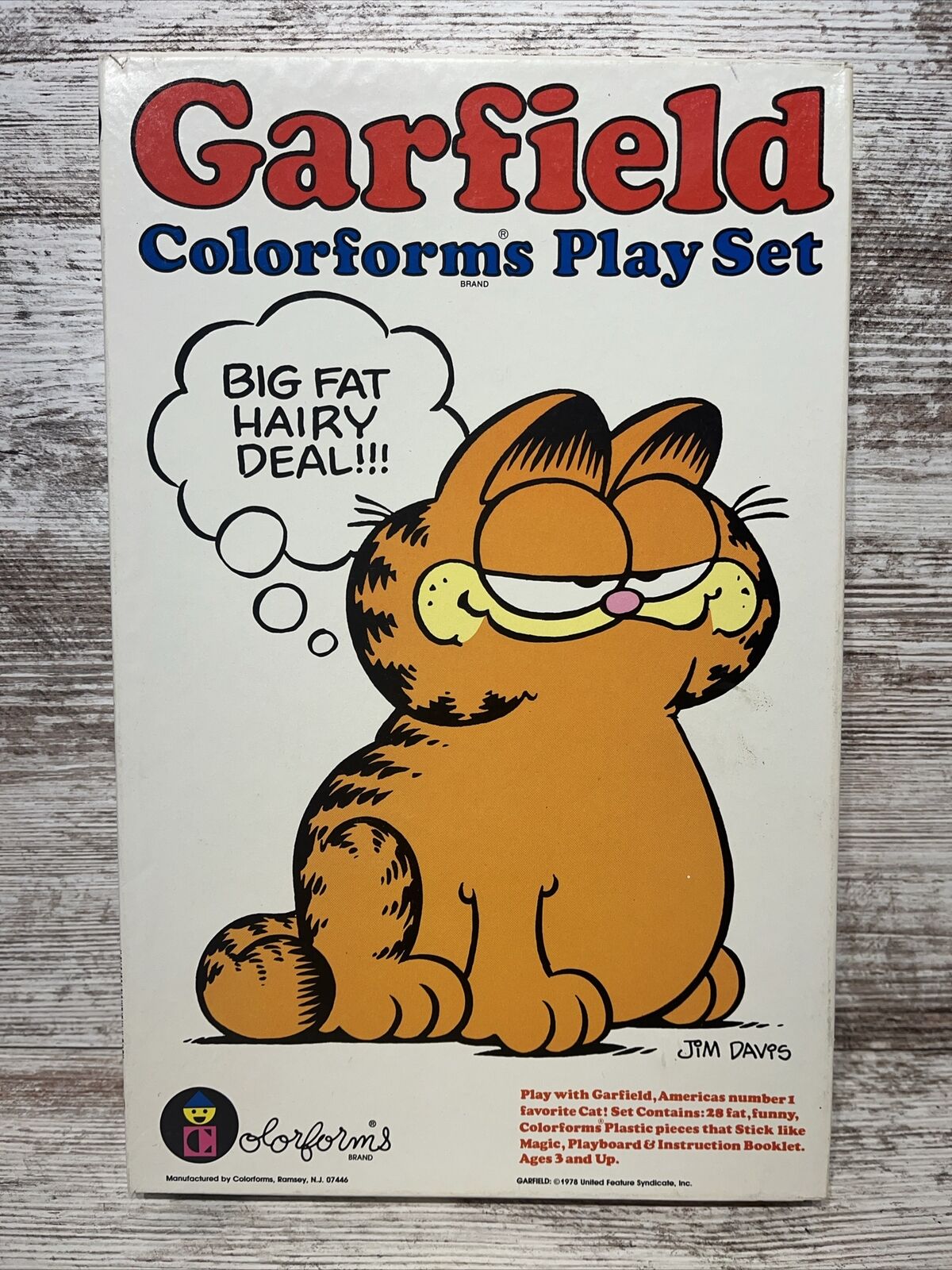 Vintage 1978 Garfield “Big Fat Hairy Deal” Colorforms Playset (Complete)￼