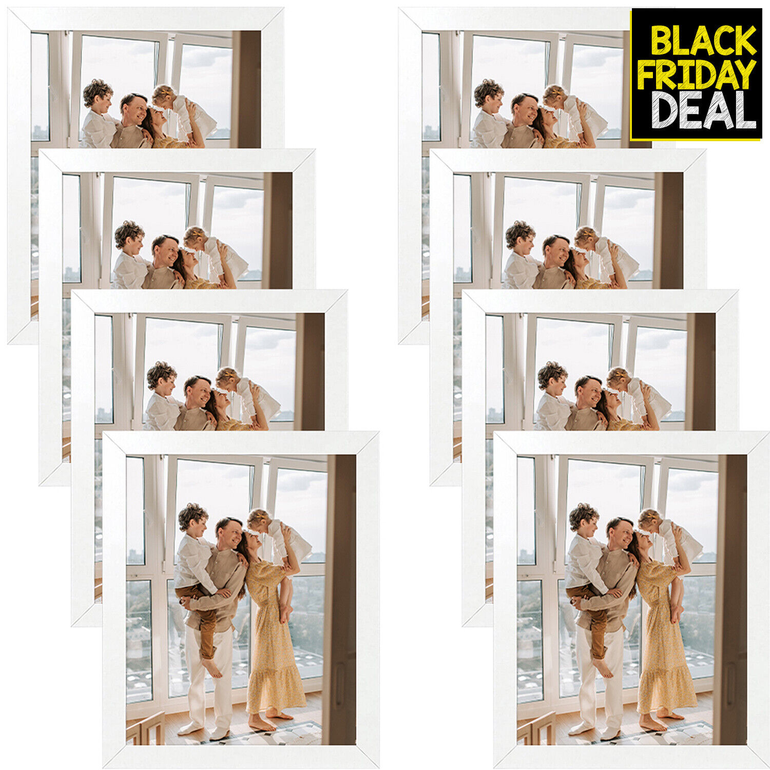 8 Pack 8x10 Picture Gallery Wall Frame Set Collage Wall or Tabletop, White