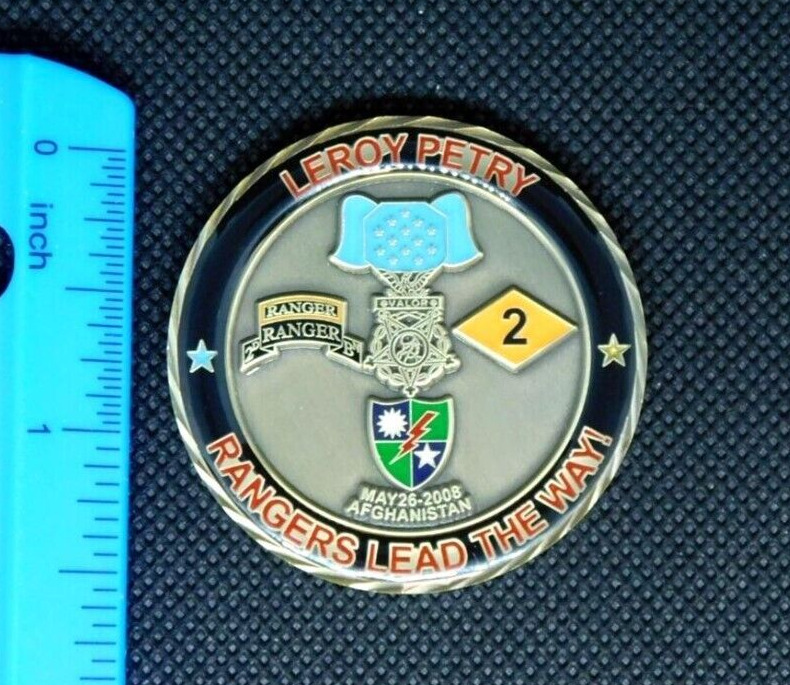 US Army LEROY PETRY Afghanistan OEF 2008 Rangers MEDAL OF HONOR Challenge Coin