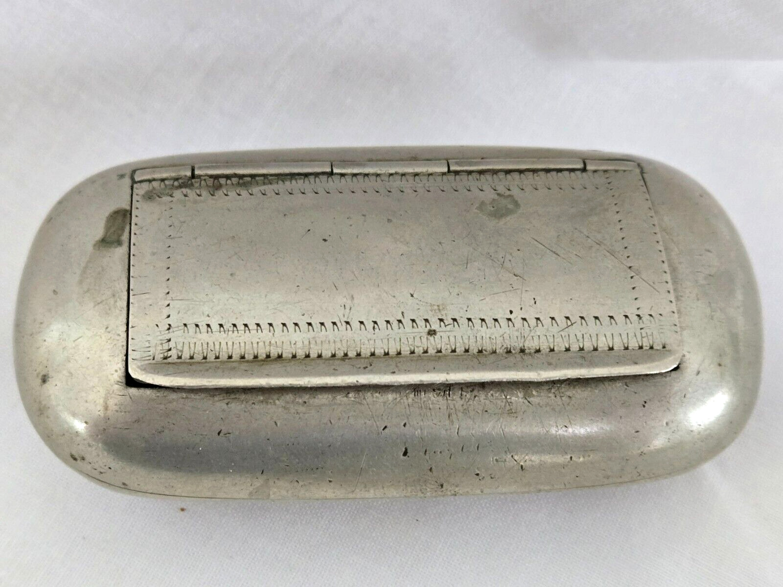 ANTIQUE,19th CENTURY,SNUFF BOX,TOBACCO BOX,NICKEL,SILVER,?,VERY EARLY EXAMPLE