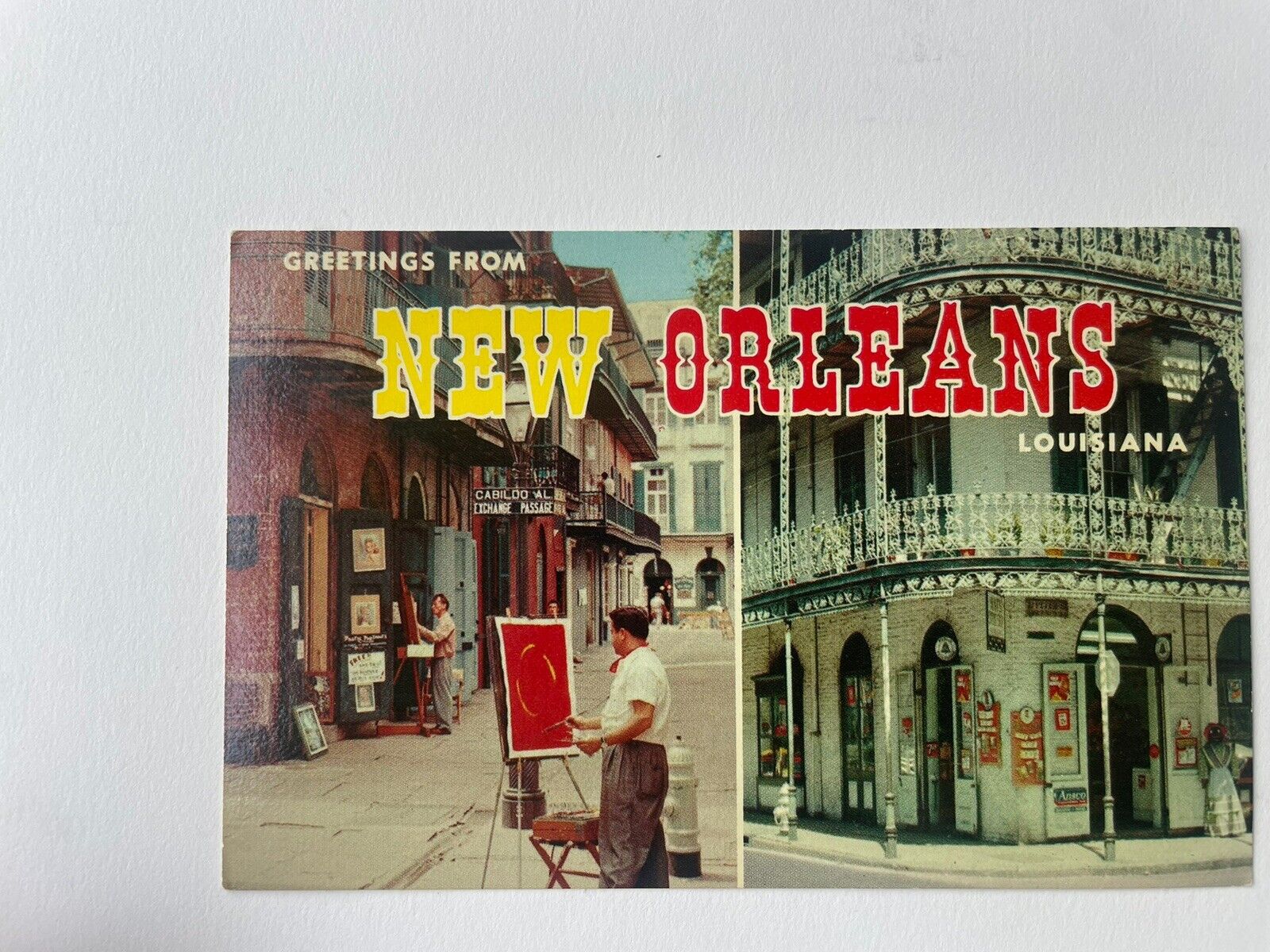 Postcard “Greetings From New Orleans Louisiana USA” Unposted 50s Vintage