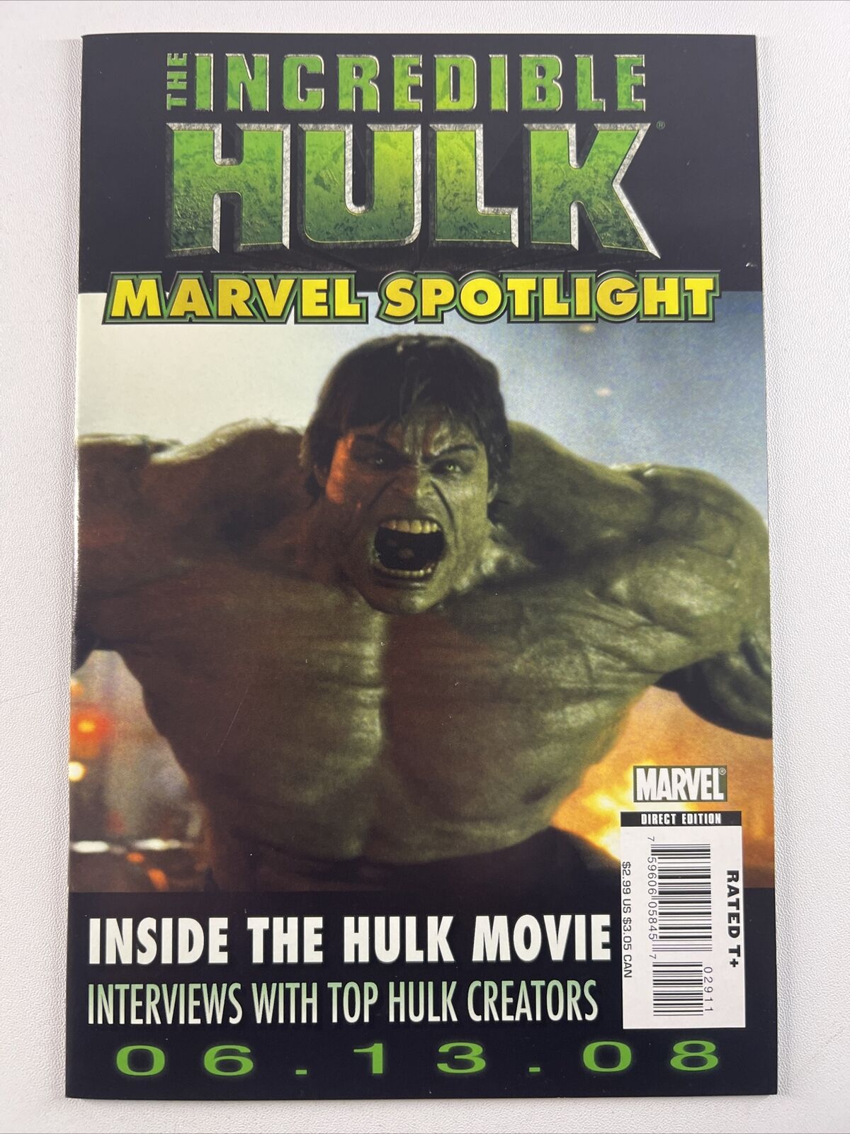 Marvel Spotlight: The Incredible Hulk (2008) Photo Cover | Marvel Comics