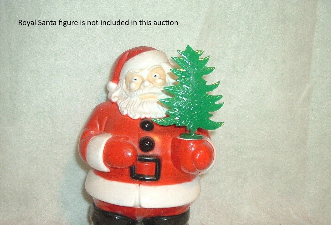 REPLACEMENT PLASTIC TREE for HAND OF VINTAGE CHRISTMAS  ROYAL SANTA or SNOWMAN  