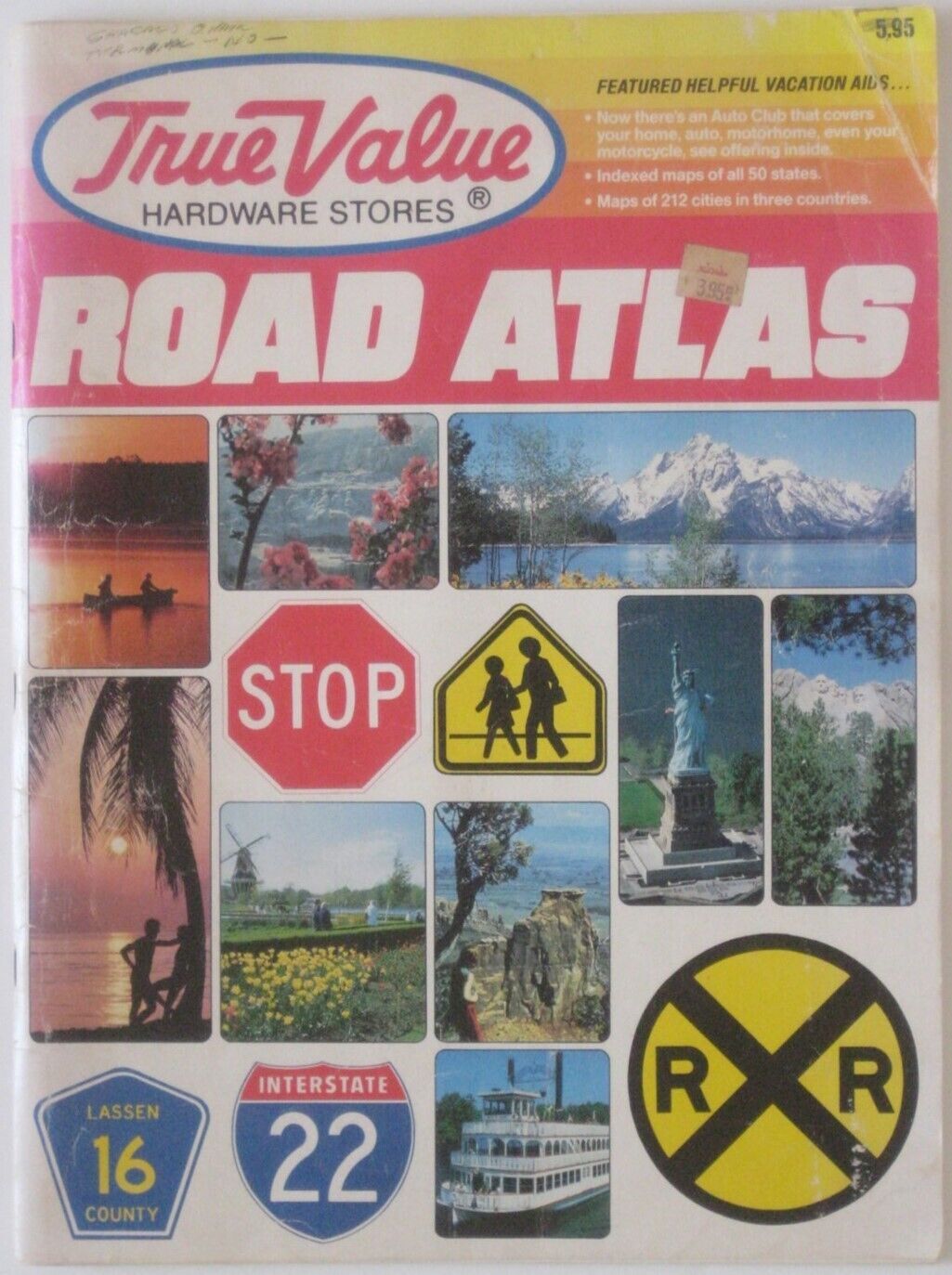 1984 True Value Hardware Stores ROAD ATLAS United States Canada Mexico 128 Pages
