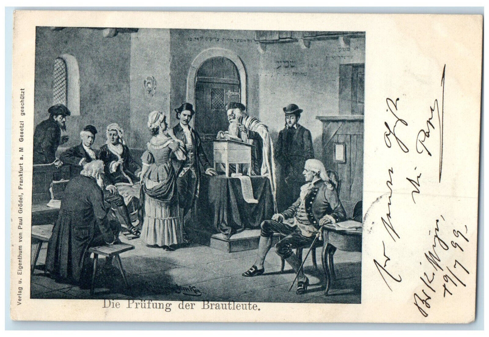 1899 The Test of the Bride and Groom Austria Germany Posted Antique Postcard