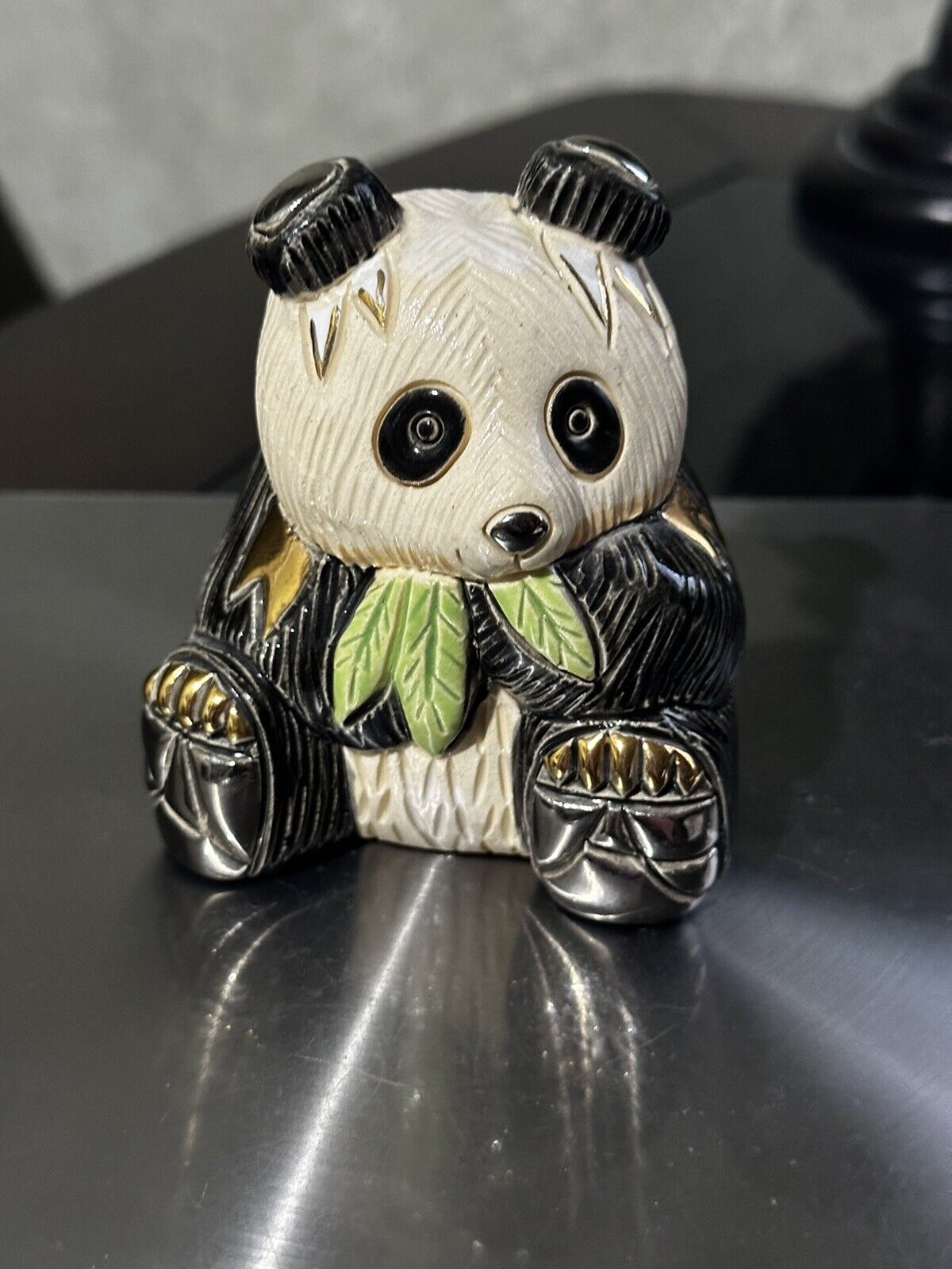 Y8 Vintage Rinconada Panda Artesania De Rosa Pottery Animals Ceramics ~ Uruguay