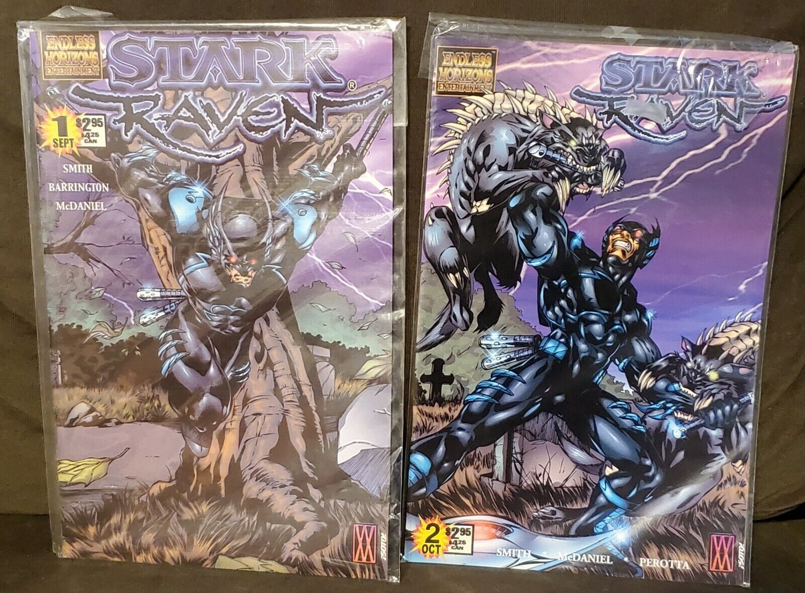 Stark Raven #1 September 2000 Endless Horizons Entertainment Comic Book & #2