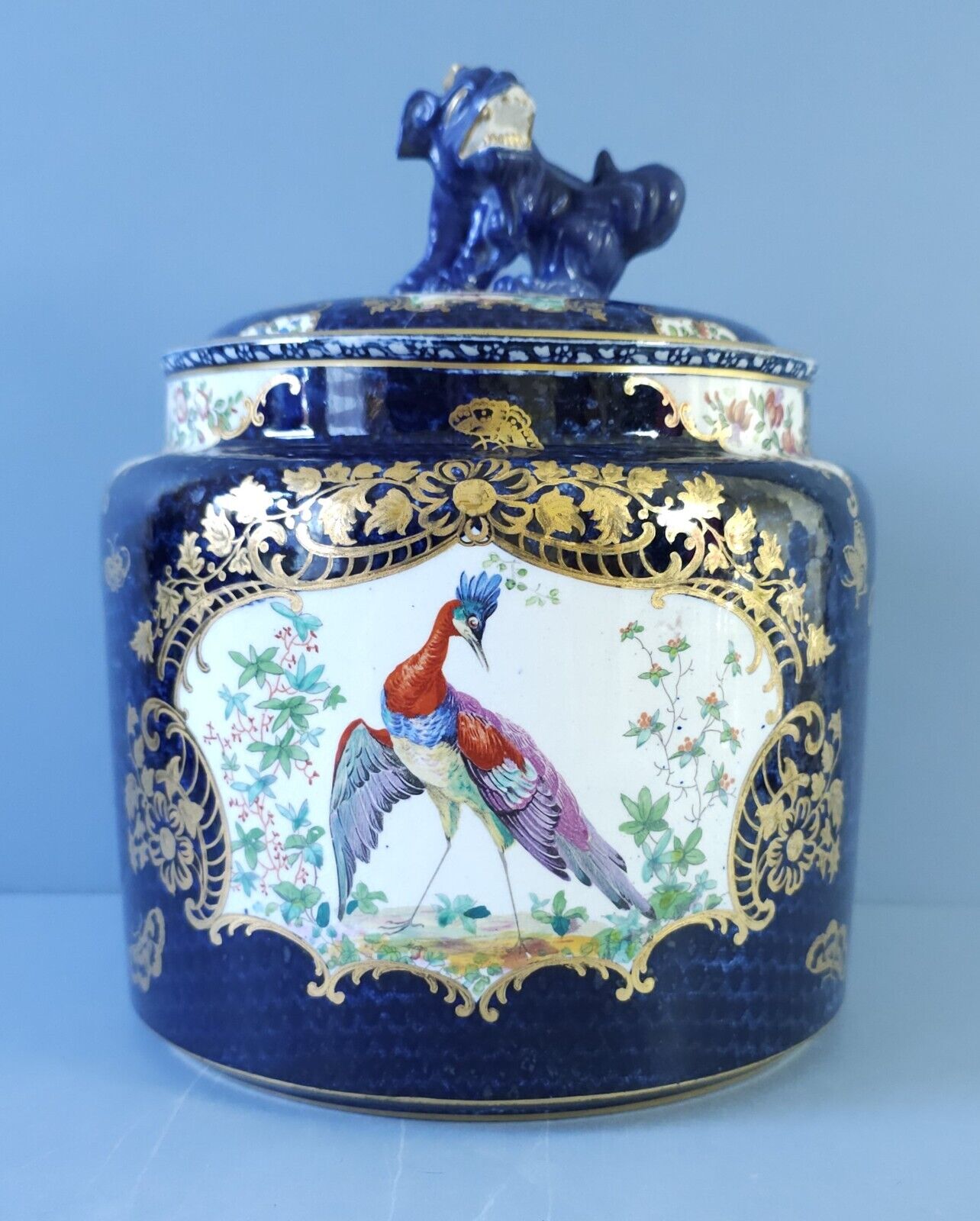 BOOTHS, POTTERY    BIRDS OF PARADISE,  Large Lidded Jar  c1927