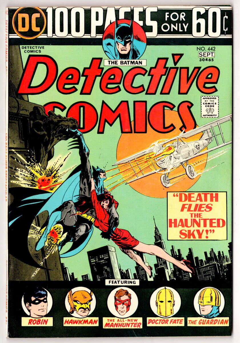 Detective Comics #442, Death Flies the Haunted Sky, Sept. 1974, HIGHER GRADE