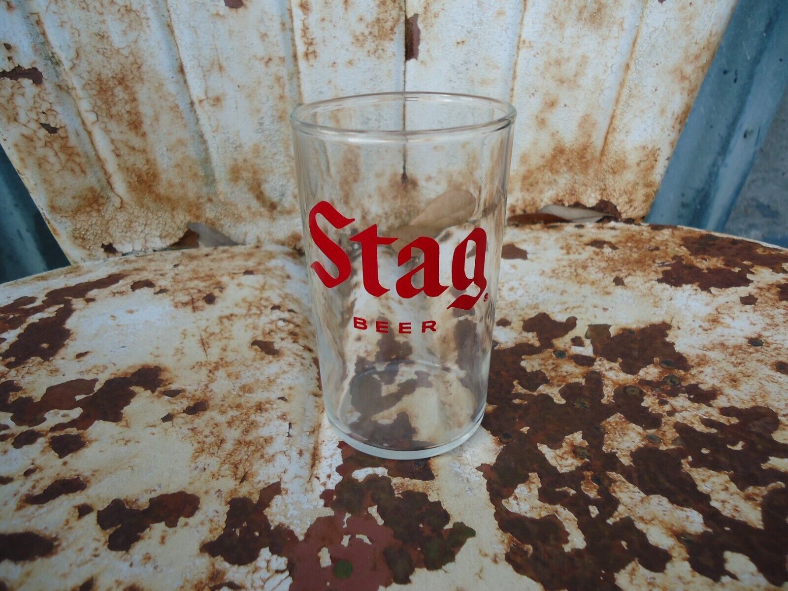 VINTAGE STAG BEER GLASS 4 INCH TALL BUY IT NOW VERY NICE
