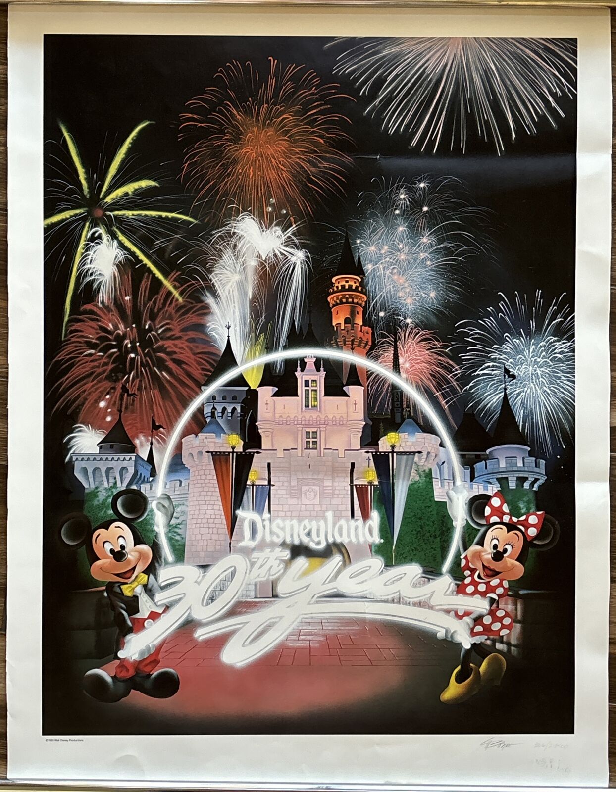 Disneyland 30th Year Poster 1985 - Signed by Charles Boyer - Numbered /24,500