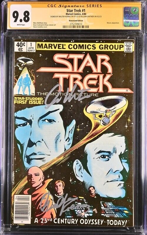 Star Trek #1 Marvel Comics CGC SS 9.8 Signed Walter Koenig, William Shatner