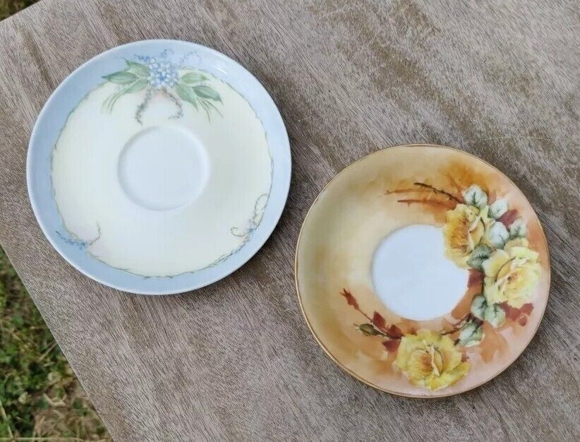 VTG Beautiful Pair of Saucers Made in Germany Japan Set of 2