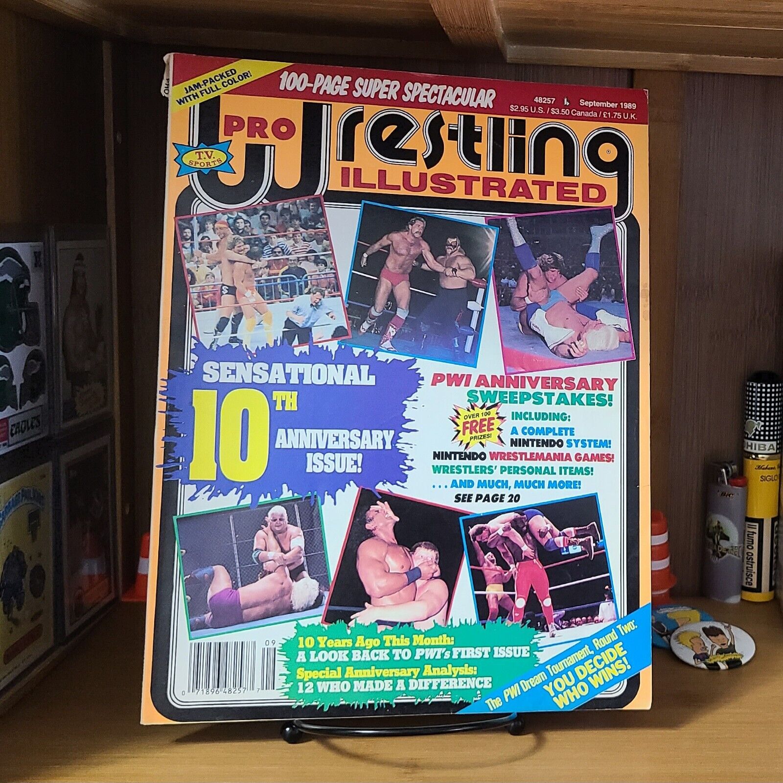 Vintage Pro Wrestling Illustrated September 1989 10th Anniversary Issue (Rare)