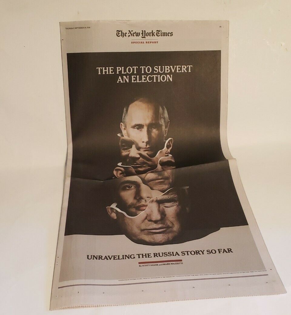 The New York Times September 20 2018 Special Report Trump Putin Election Russia