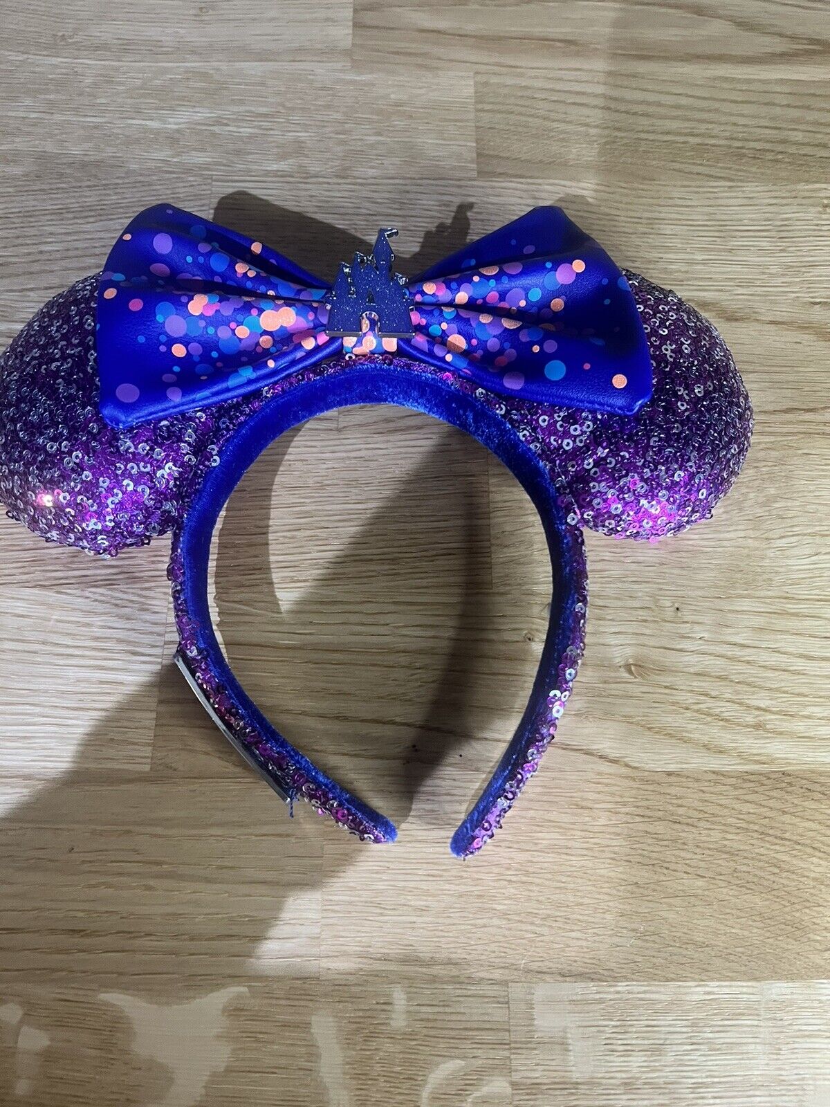 Disneyland Paris Minnie Mouse Ears Headband 30th Anniversary Sequin Loungefly