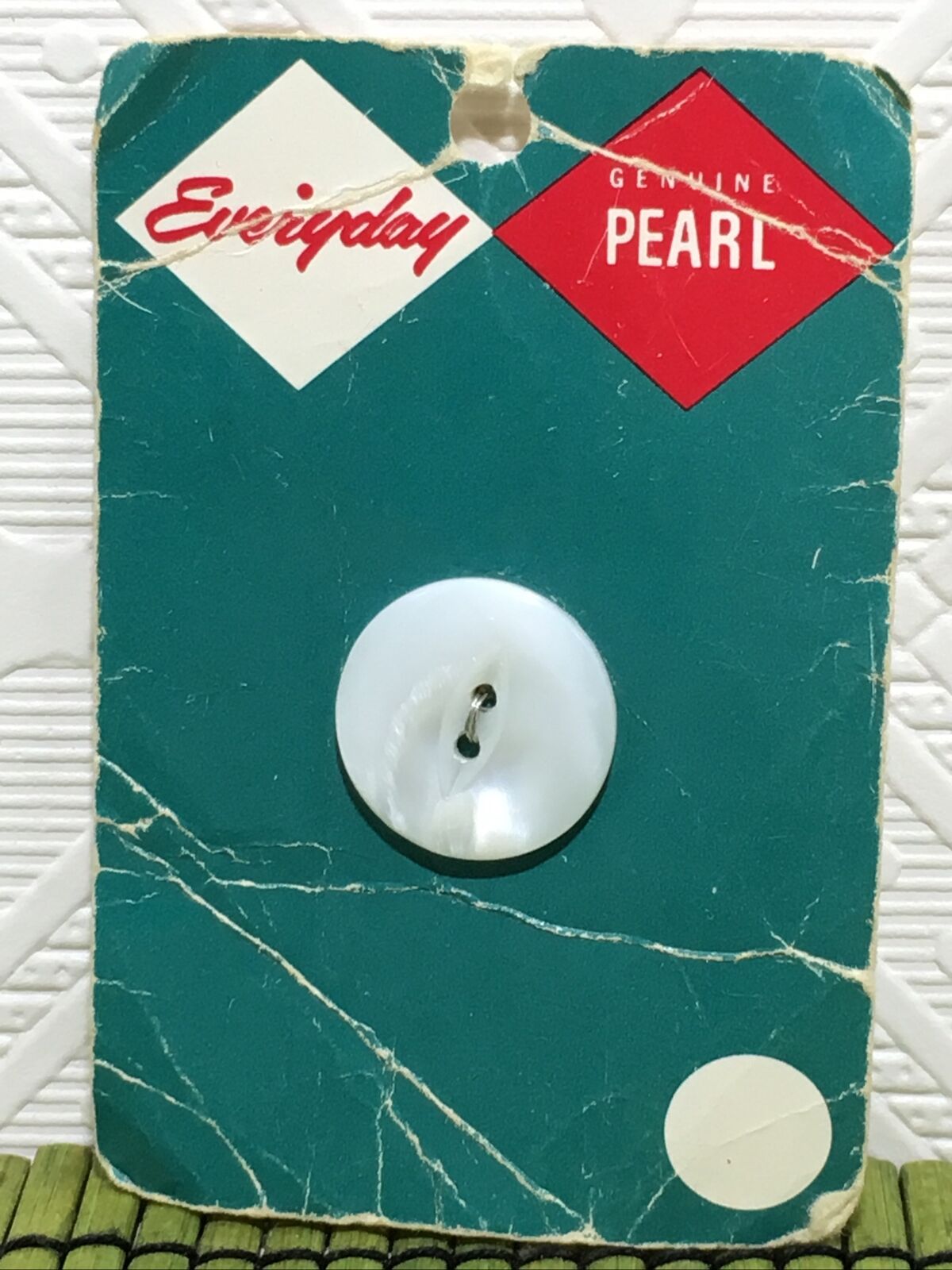 Vintage Genuine Pearl Button Everyday Round 2 Hole 7/8\