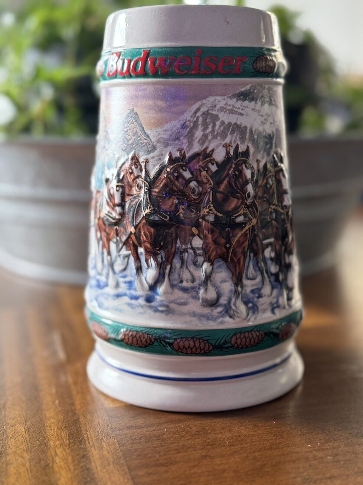 Budweiser Holiday 1993 Stein Beer Mug Special Delivery 