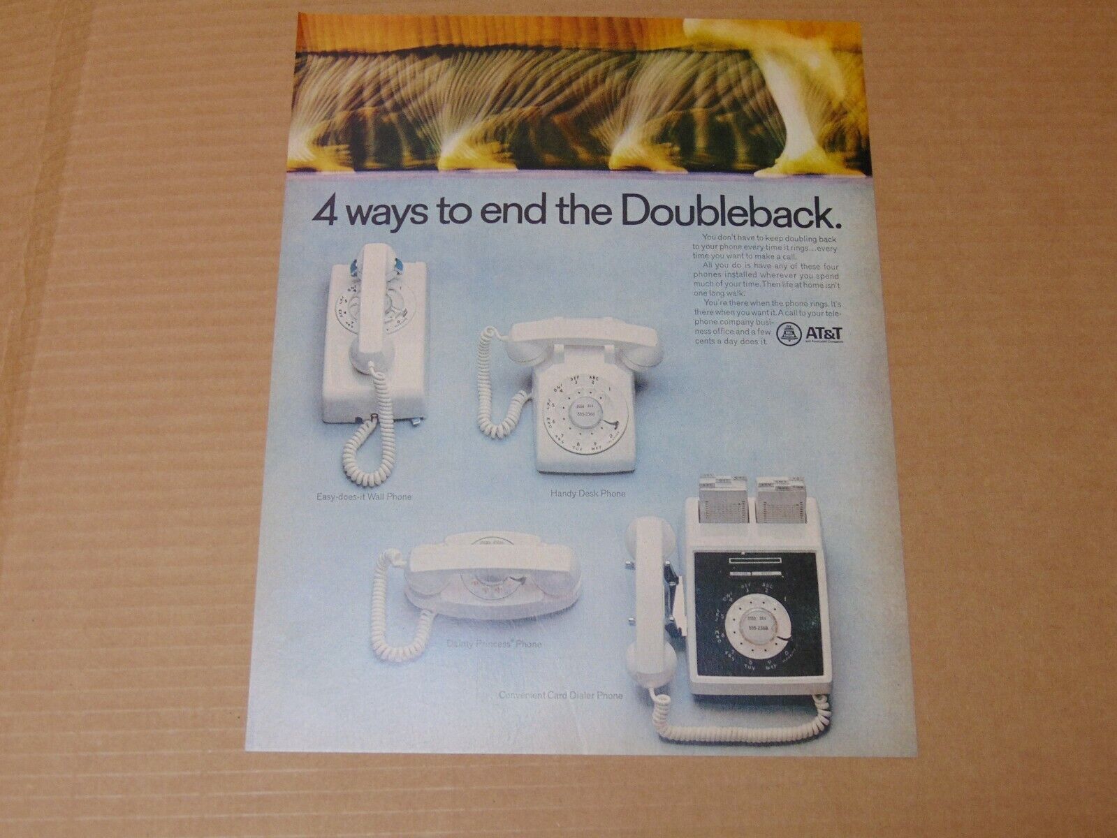 1968 AT&T TELEPHONE MODELS vintage art print ad 