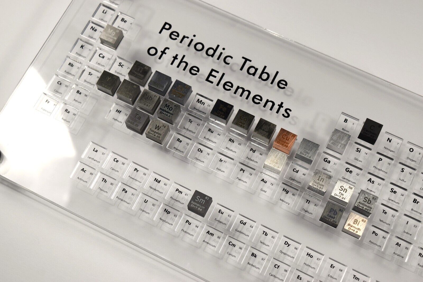 Acrylic Periodic Table Bracket for 10mm Cubic Elements Collections Storage Case