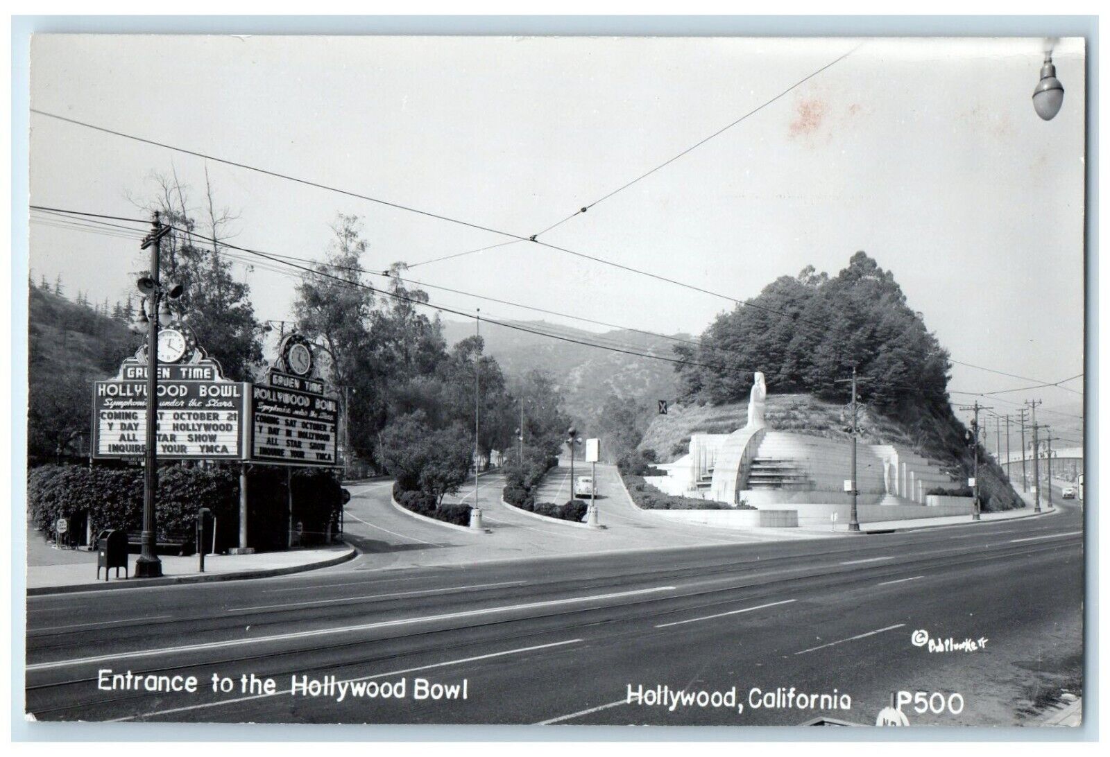 c1950\'s Entrance To The Hollywood California CA RPPC Photo Vintage Postcard