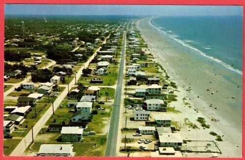 Vintage Greetings From Crescent Beach SC Ariel View Postcard