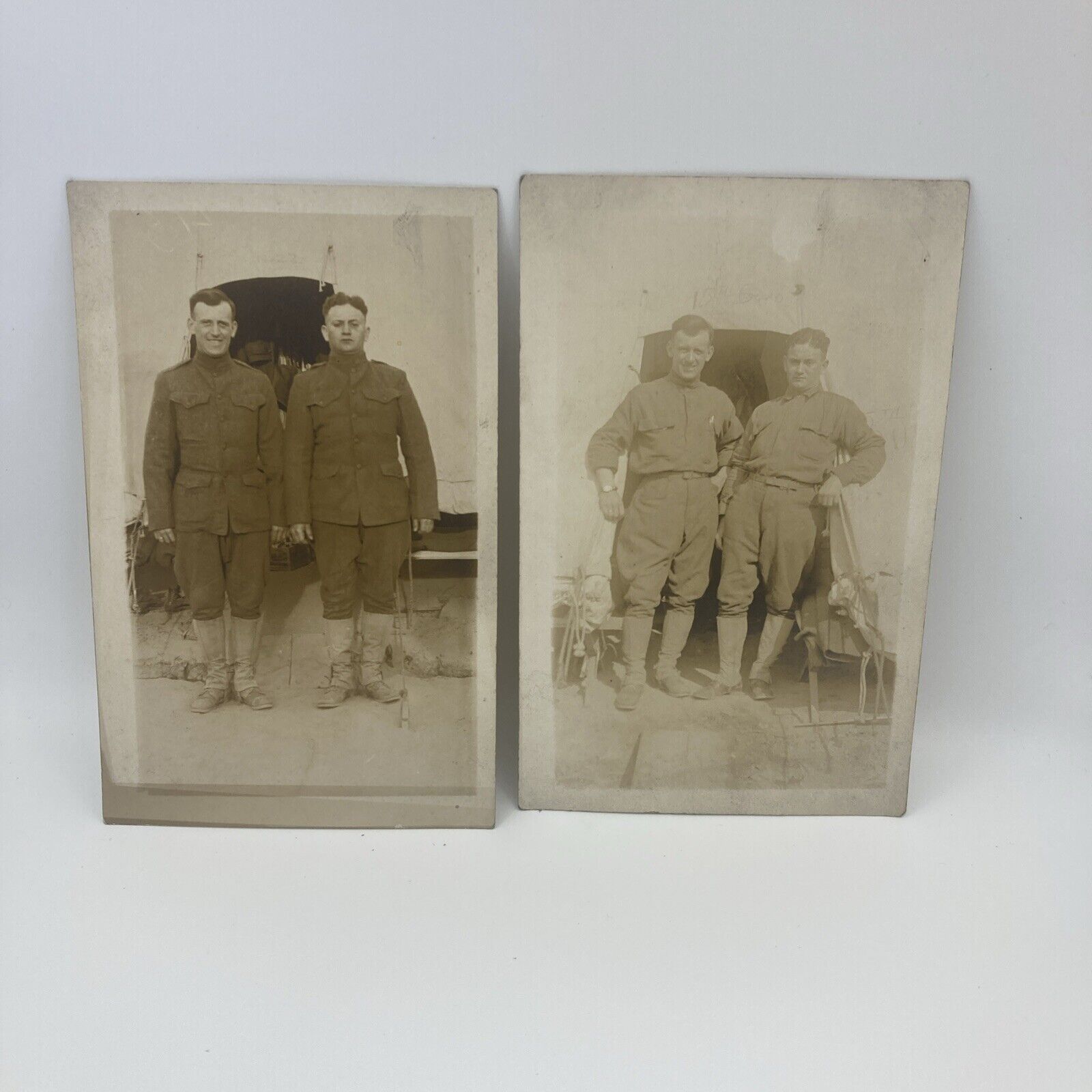 RPPC Postcards Military WWI Photo Soldiers, 15th Squad