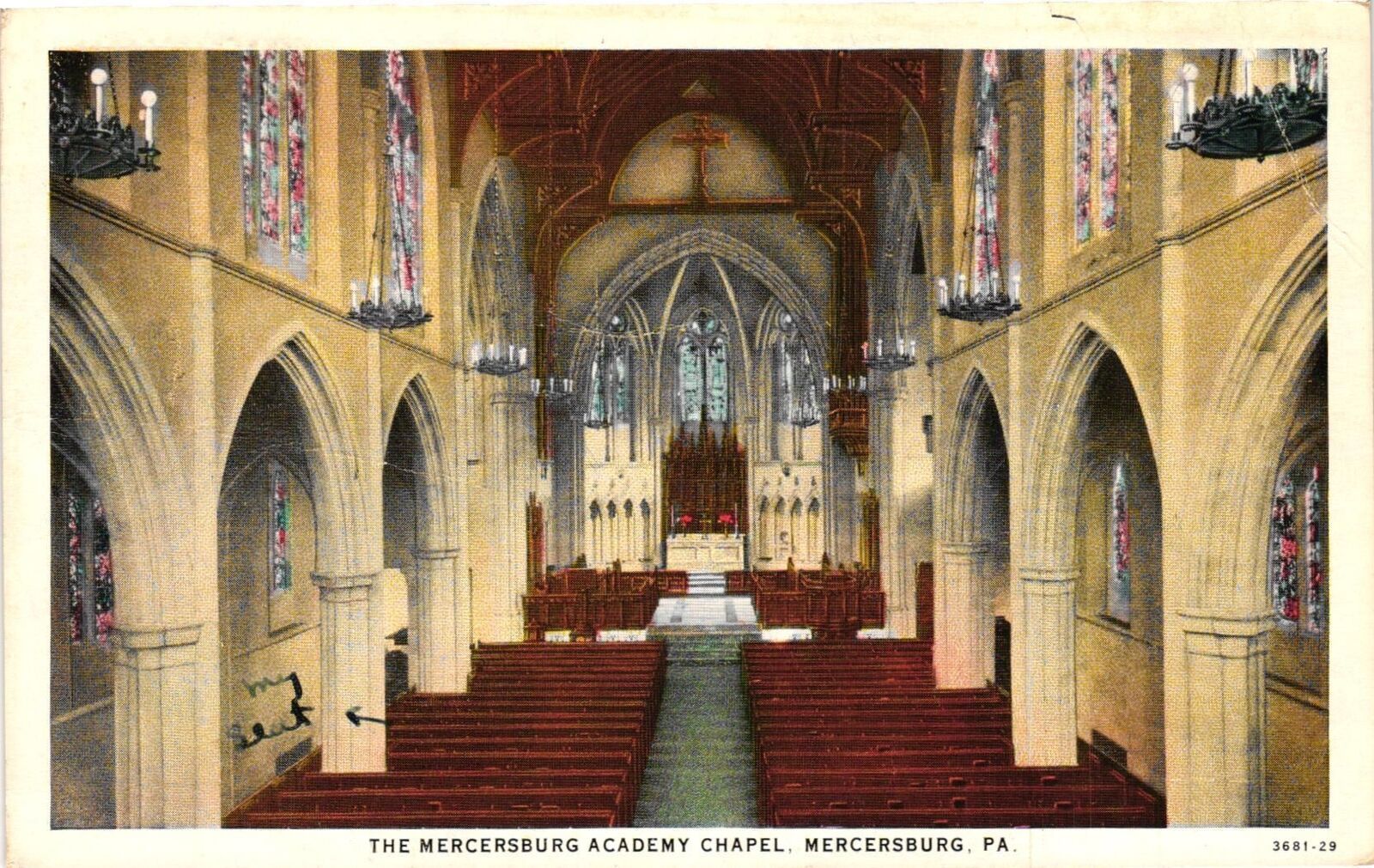 Vintage Postcard- THE MERCERSBURG ACADEMY CHAPEL, MERCERSBURG, PA.