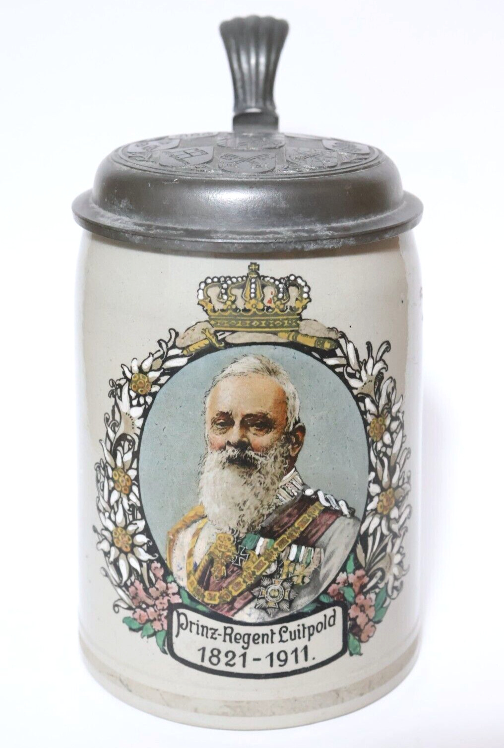 Age Reservist Jug Prince Regent Luitpold Munich Bavaria 1911 Beer Mug Jug Wk