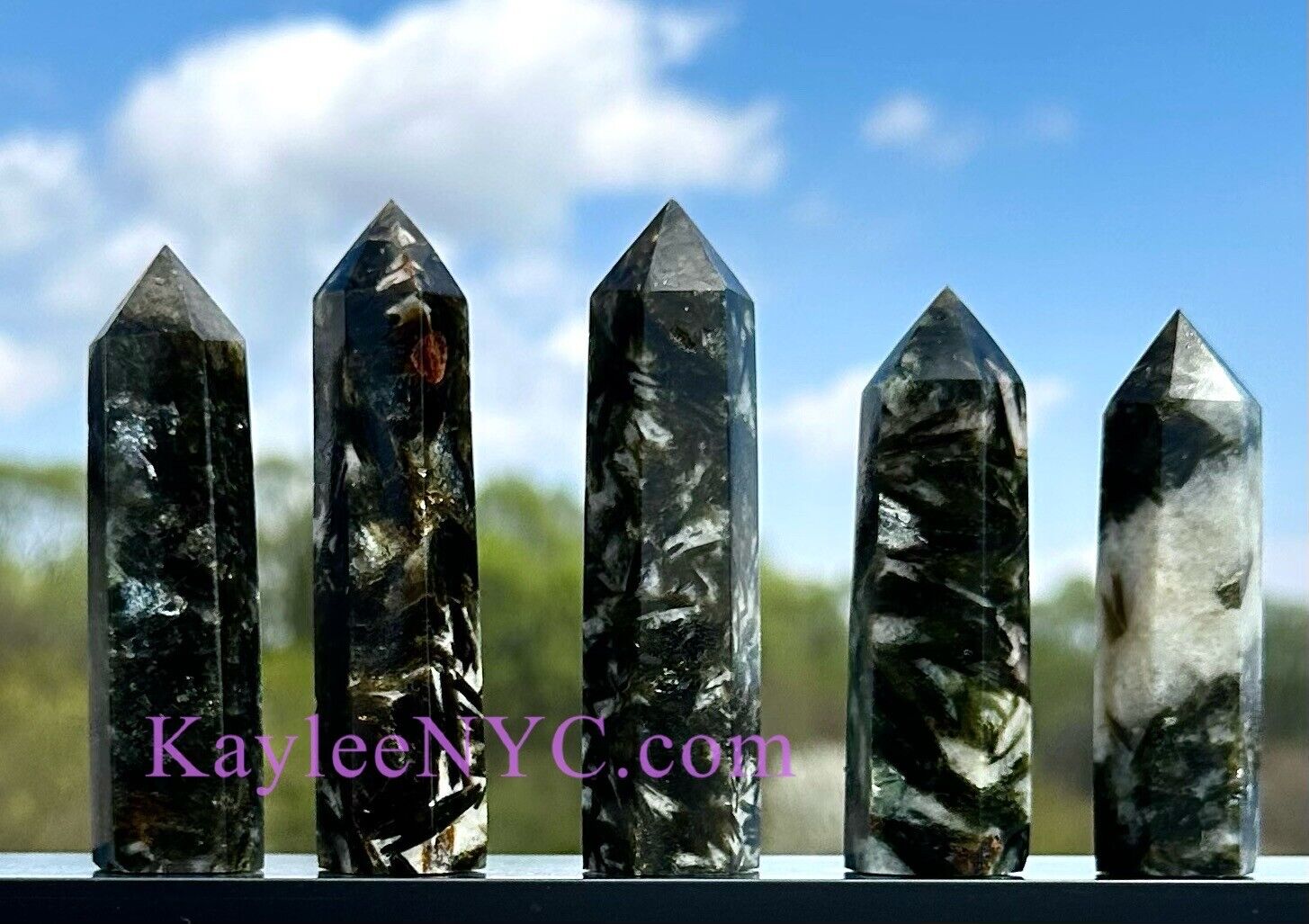 Wholesale Lot 1 Lb Natural Green Lepidolite W/ Mica Obelisk Tower Point Crystal