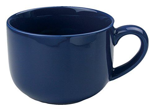24 ounce Extra Large Latte Coffee Mug Cup or Soup Bowl with Handle - Navy Blue