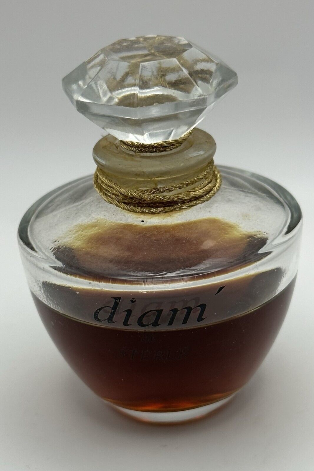 Vintage diam\' by Pierre Sterle Made in France 2 oz Perfume Bottle 1950\'s 
