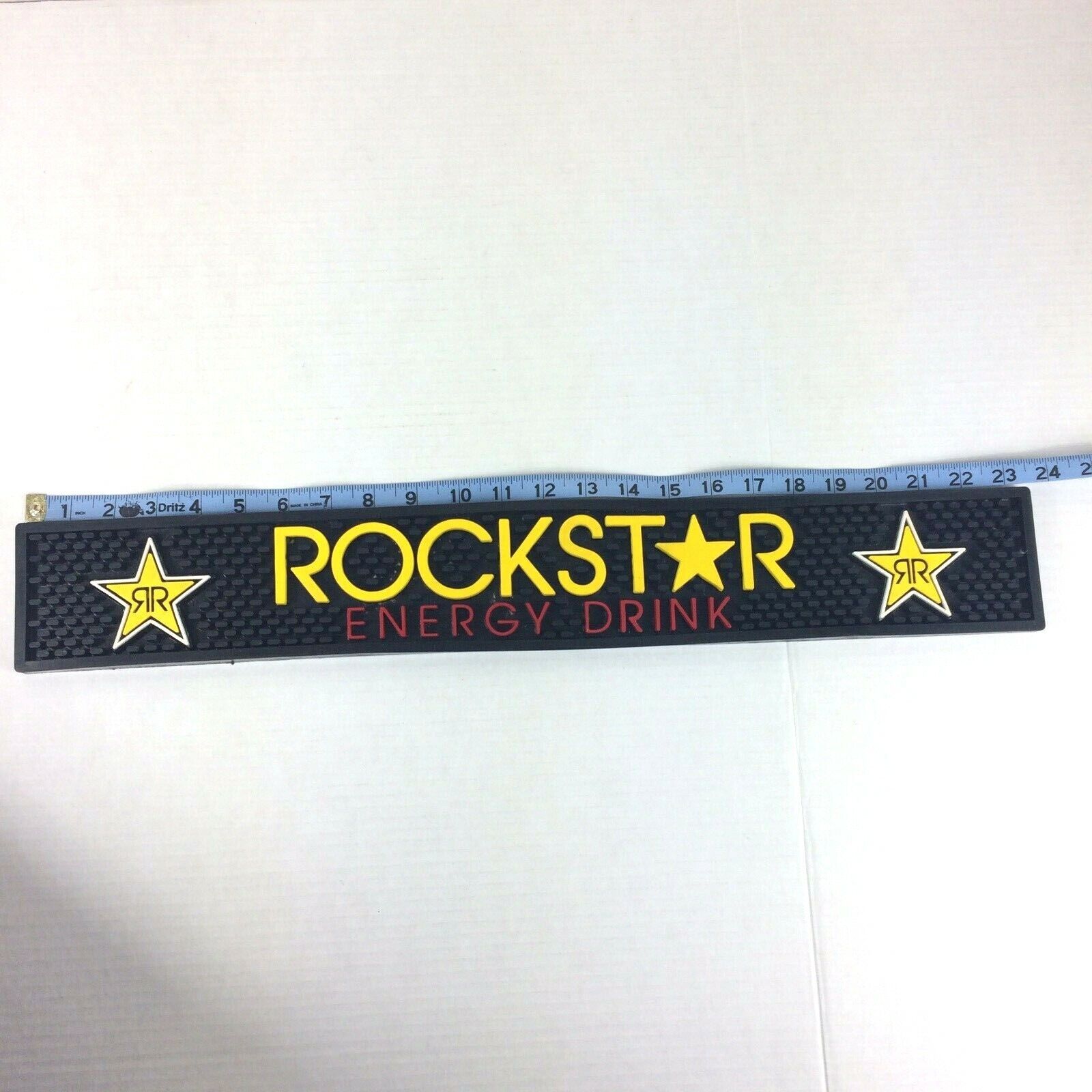 Rockstar Energy Drink Rubber Bar Drip Mat - Approx. 23-1/2” X 3-1/2”