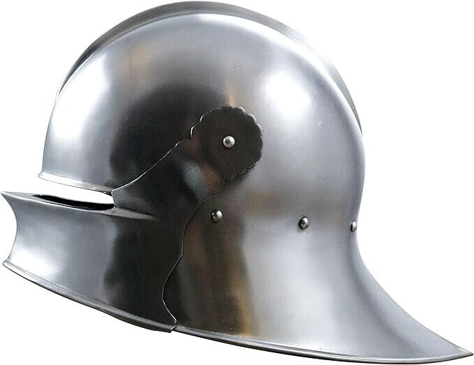 Medieval German Sallet Visor Helmet 14 G Steel SCA LARP Combat Warrior Helmet