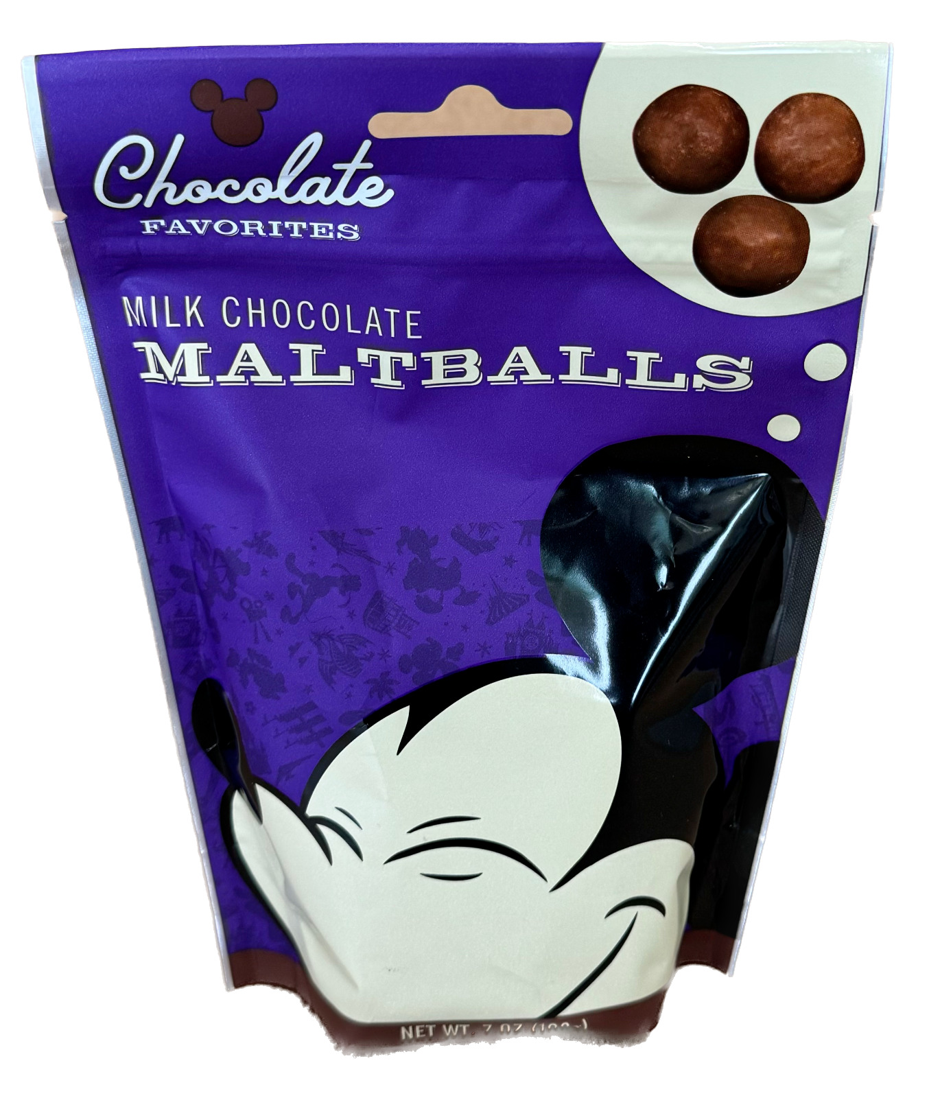 Disney Parks Mickey Chocolate Favorites Milk Chocolate Maltballs 7oz Bag