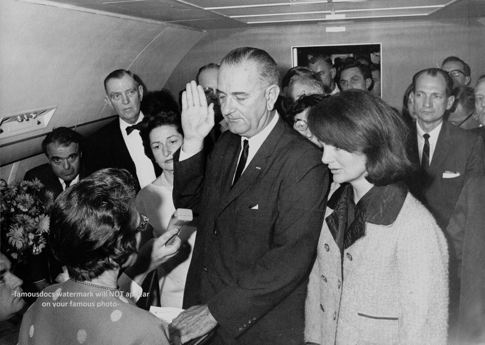 Lyndon Johnson Sworn In PHOTO John F Kennedy Assassination Air Force One Jackie