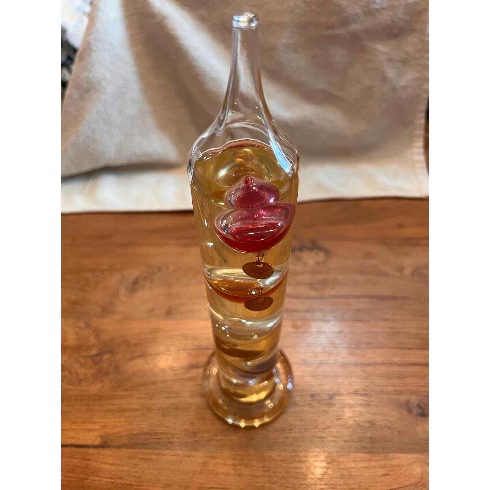 Galileo Glass Thermometer Large 5 Colored Spheres Scientific Multi Color