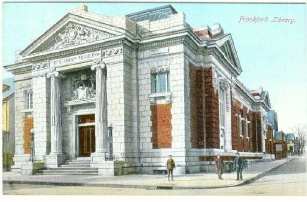 Divided Back Postcard Frankford Library Philadelphia PA