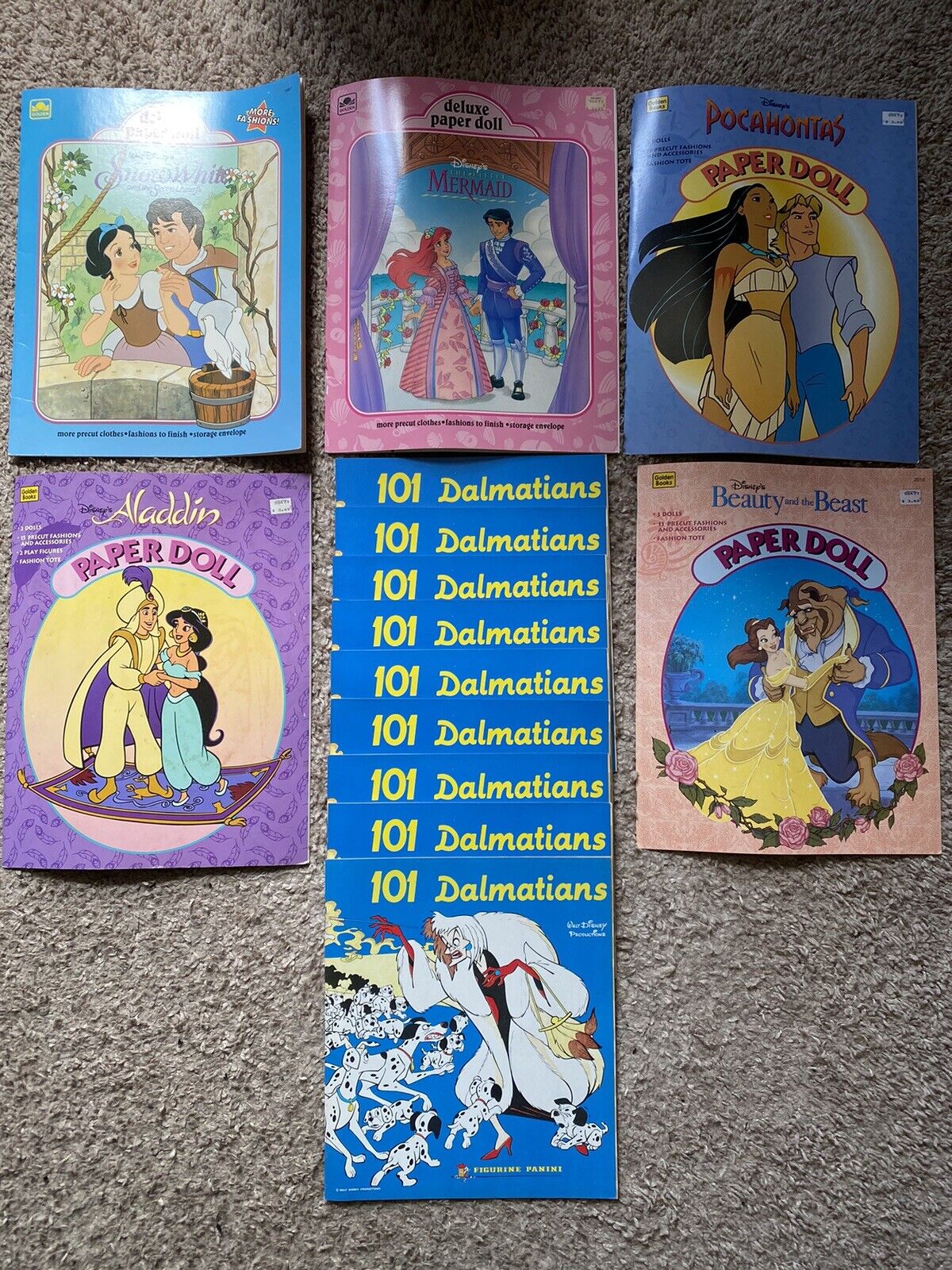 Vintage Walt Disney Activity Books Lot
