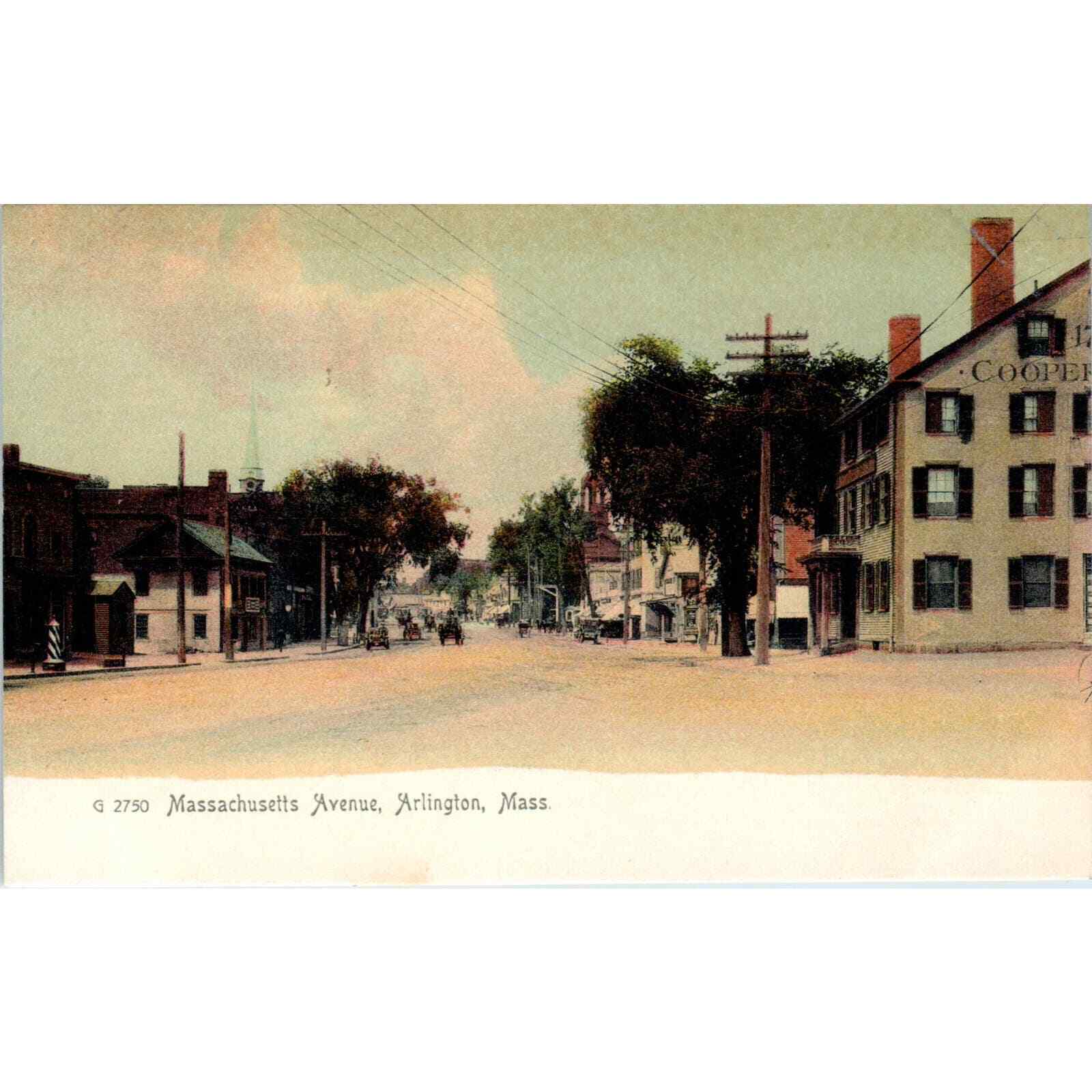 c1905 Massachusetts Avenue Street View Arlington MA Antique Unused Postcard PC7