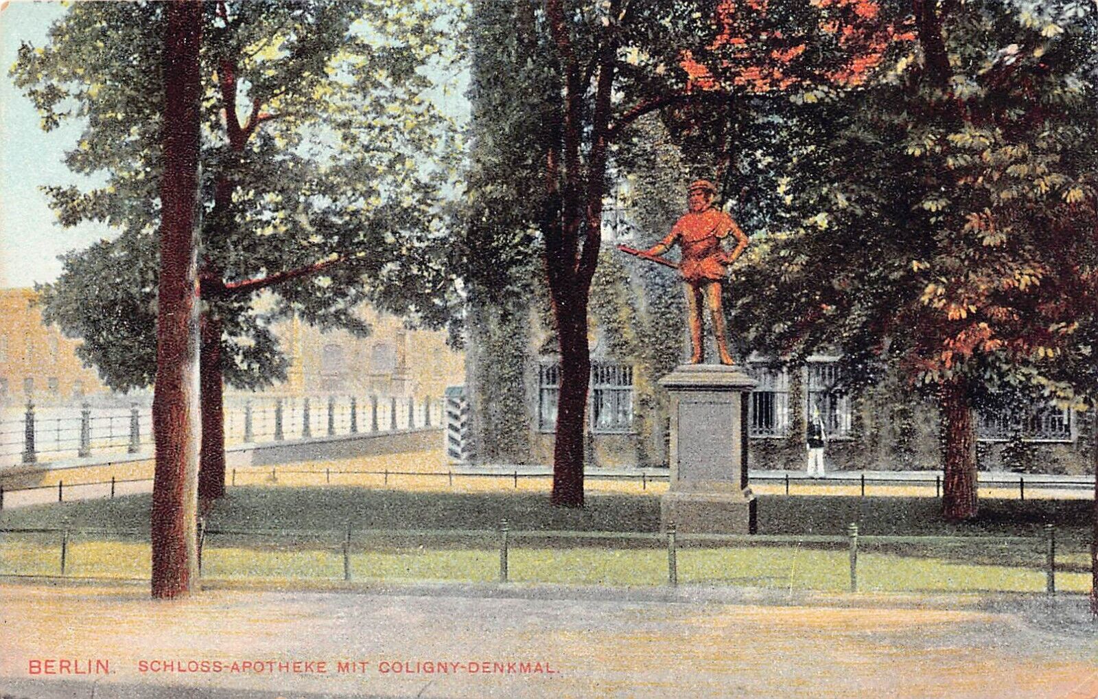 Gaspard de Coligny Statue Berlin Germany Huguenot Military Admiral Postcard A36